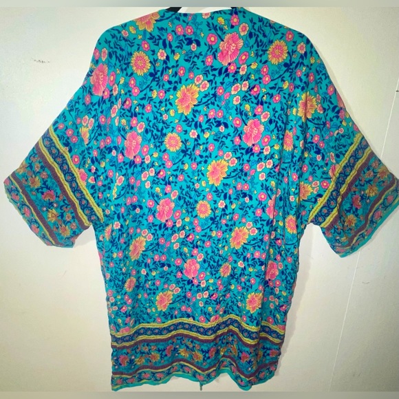 SHEIN Floral 3/4 Length Sleeve Kimono Cardigan - Picture 5 of 6